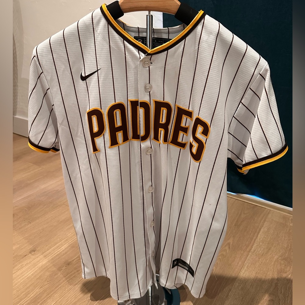 Nike Padres Tatis Jr Striped Jersey Youth Large